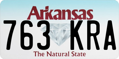 AR license plate 763KRA