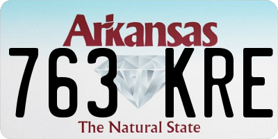 AR license plate 763KRE