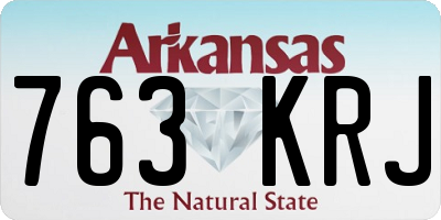 AR license plate 763KRJ