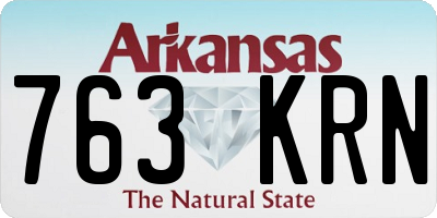 AR license plate 763KRN