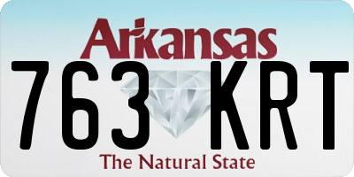 AR license plate 763KRT