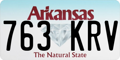 AR license plate 763KRV
