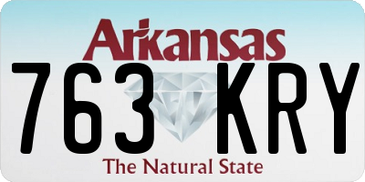 AR license plate 763KRY