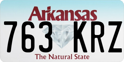 AR license plate 763KRZ