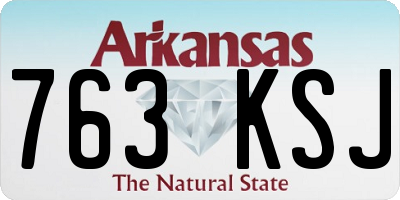 AR license plate 763KSJ