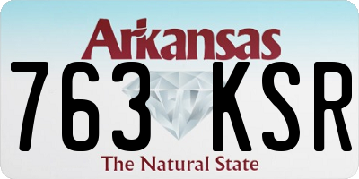 AR license plate 763KSR
