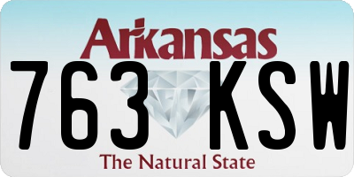 AR license plate 763KSW