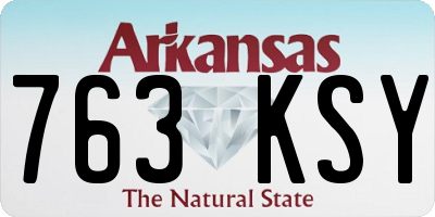 AR license plate 763KSY