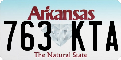 AR license plate 763KTA