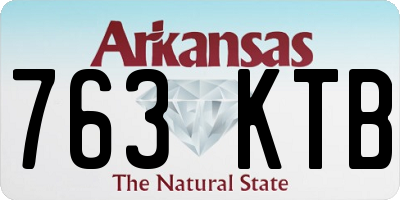 AR license plate 763KTB