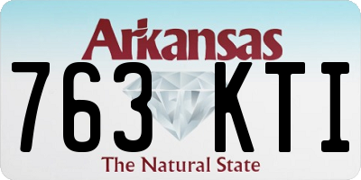 AR license plate 763KTI