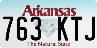AR license plate 763KTJ