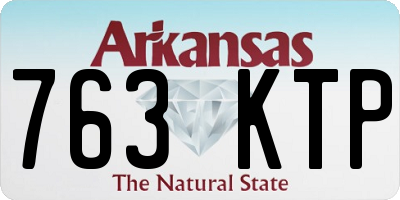 AR license plate 763KTP
