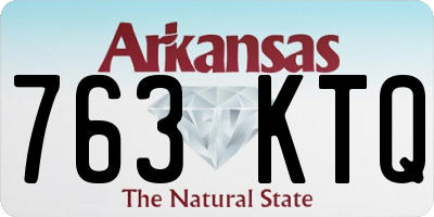 AR license plate 763KTQ