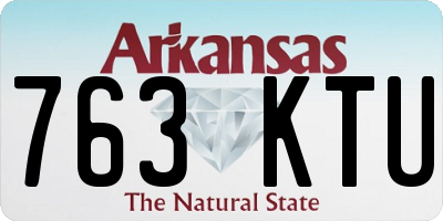 AR license plate 763KTU