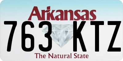 AR license plate 763KTZ