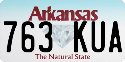 AR license plate 763KUA
