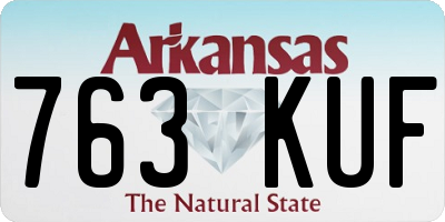 AR license plate 763KUF
