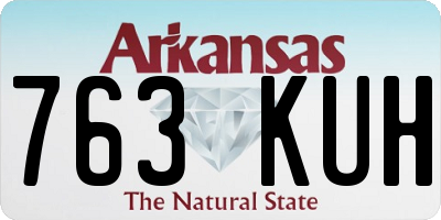 AR license plate 763KUH