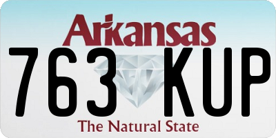 AR license plate 763KUP