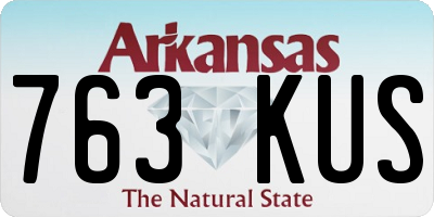 AR license plate 763KUS