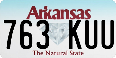 AR license plate 763KUU