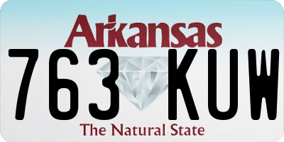 AR license plate 763KUW