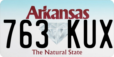 AR license plate 763KUX