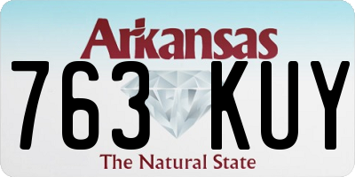 AR license plate 763KUY
