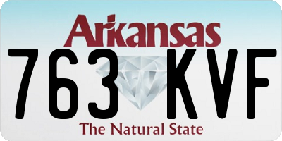 AR license plate 763KVF