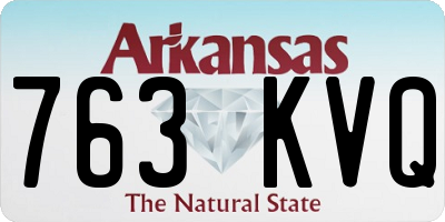AR license plate 763KVQ