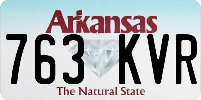 AR license plate 763KVR