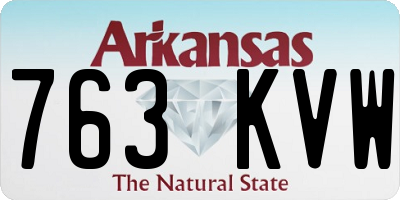 AR license plate 763KVW