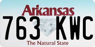 AR license plate 763KWC