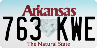 AR license plate 763KWE