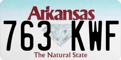 AR license plate 763KWF