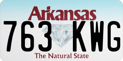 AR license plate 763KWG