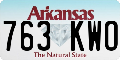 AR license plate 763KWO