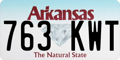 AR license plate 763KWT