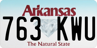 AR license plate 763KWU