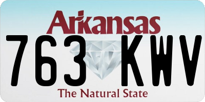 AR license plate 763KWV