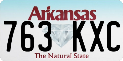 AR license plate 763KXC
