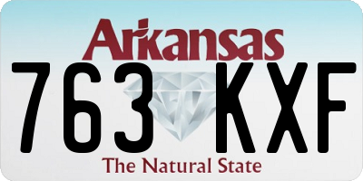 AR license plate 763KXF