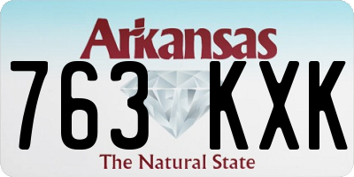 AR license plate 763KXK