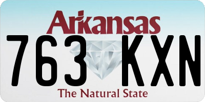 AR license plate 763KXN