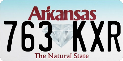 AR license plate 763KXR