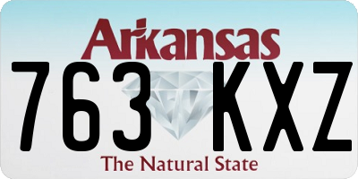 AR license plate 763KXZ