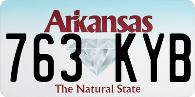 AR license plate 763KYB