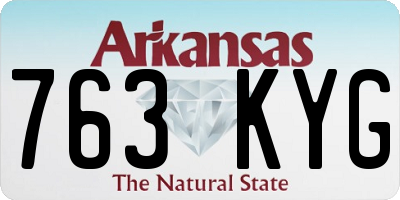 AR license plate 763KYG