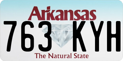 AR license plate 763KYH
